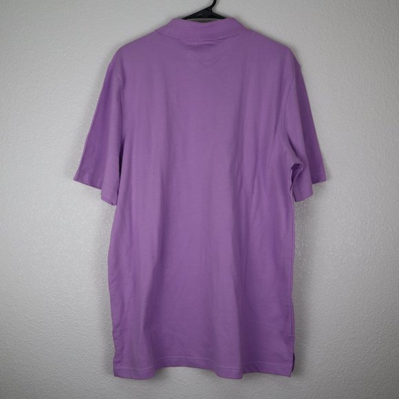 St. John's Bay men's polo shirt sz medium short sleeve purple nwot - Picture 5 of 8